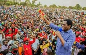 President-elect Hakainde Hichilema at a recent campaign rally